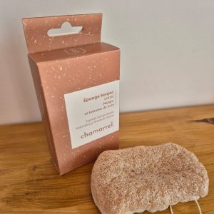 Éponge Konjac nature et brisure de noix